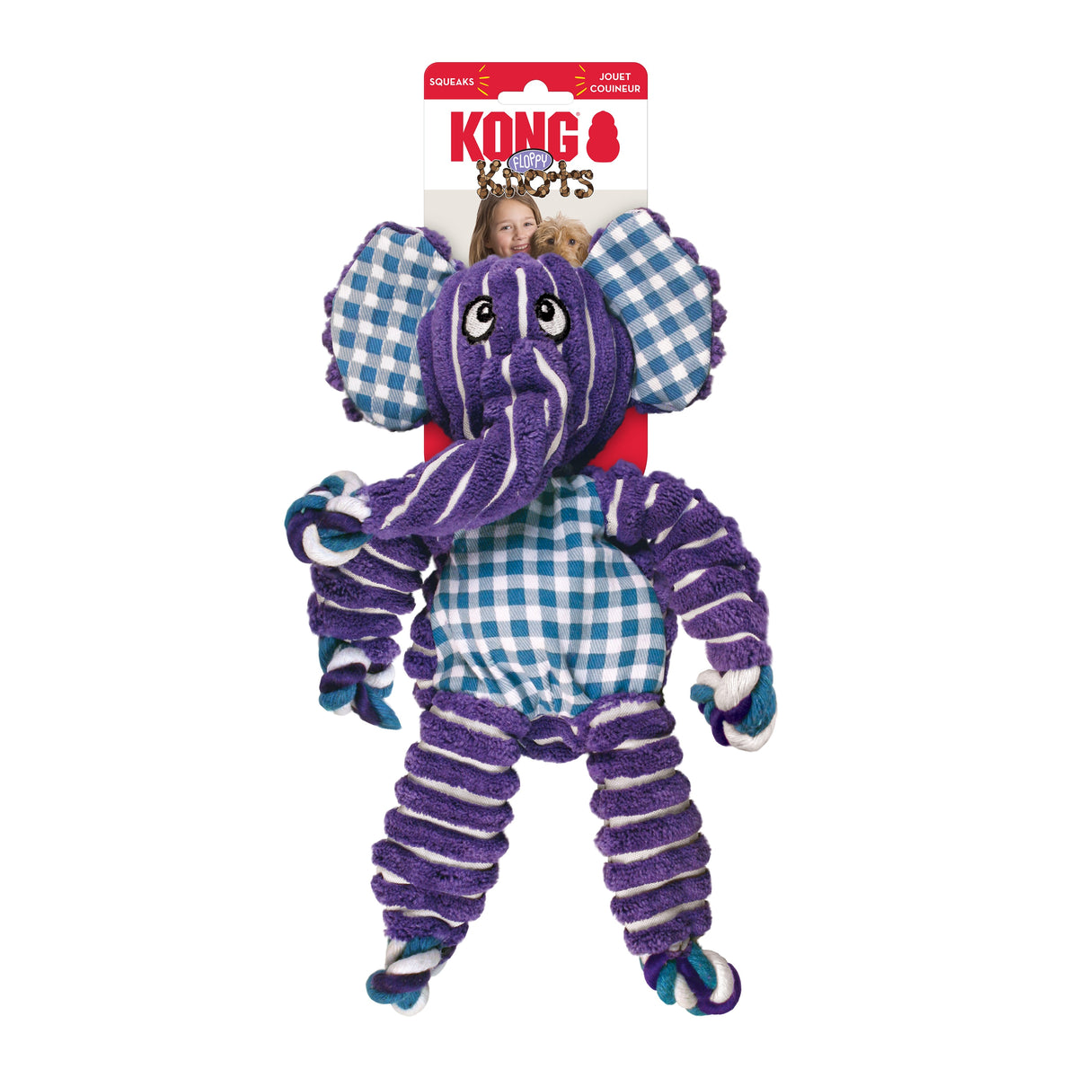 KONG® Floppy Knots Elephant Dog Rope Toy Medium/Large