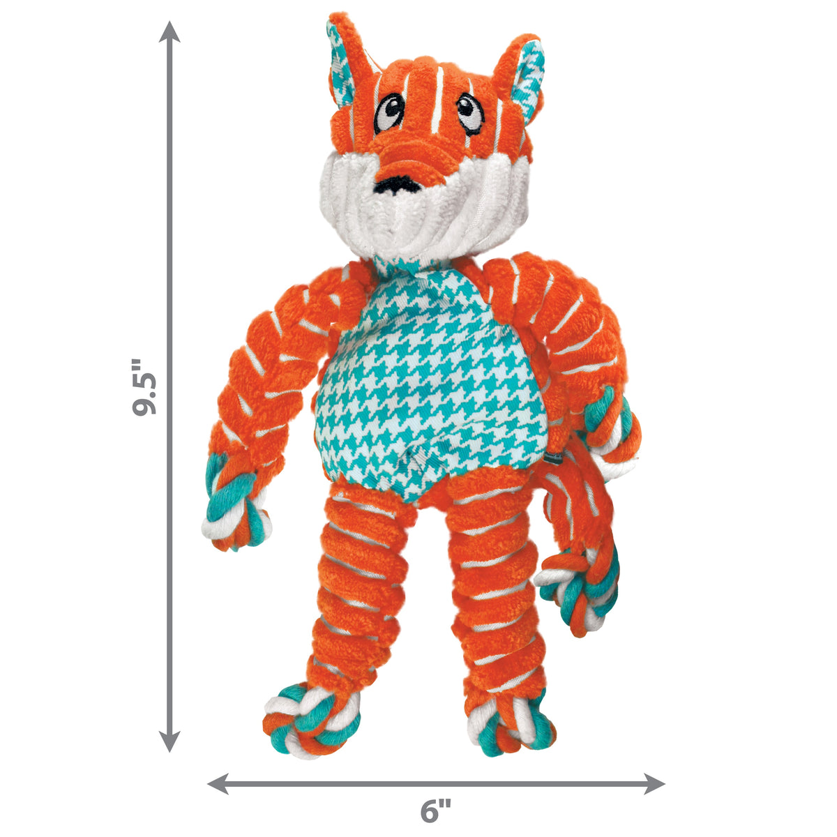 KONG® Floppy Knots Fox Dog Rope Toy Small/Medium