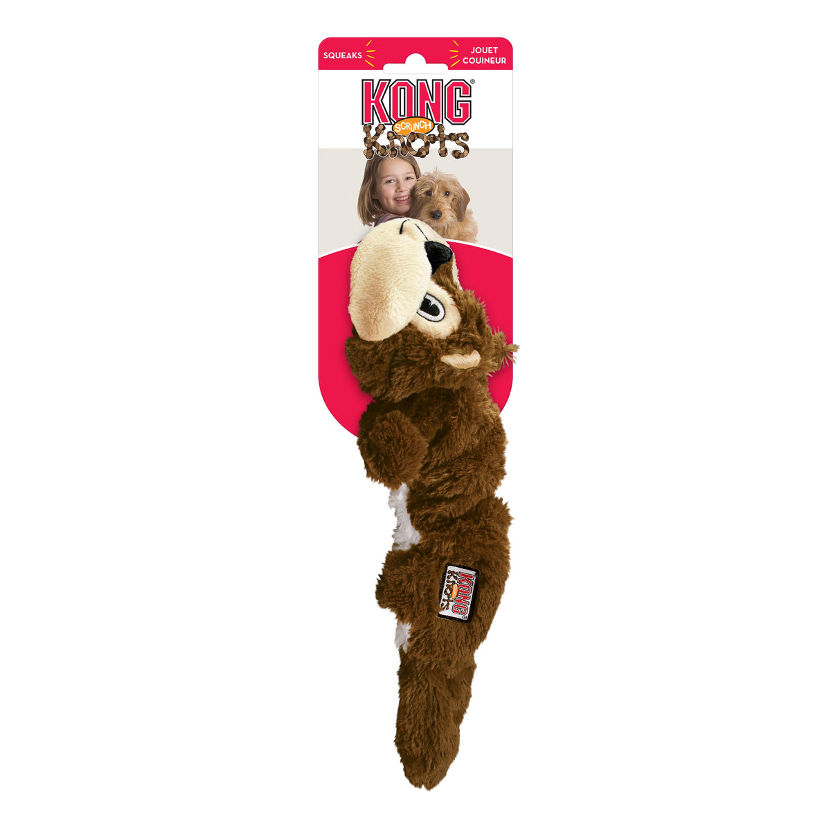 KONG® Scrunch Knots Squirrel Dog Rope Toy Small/Medium