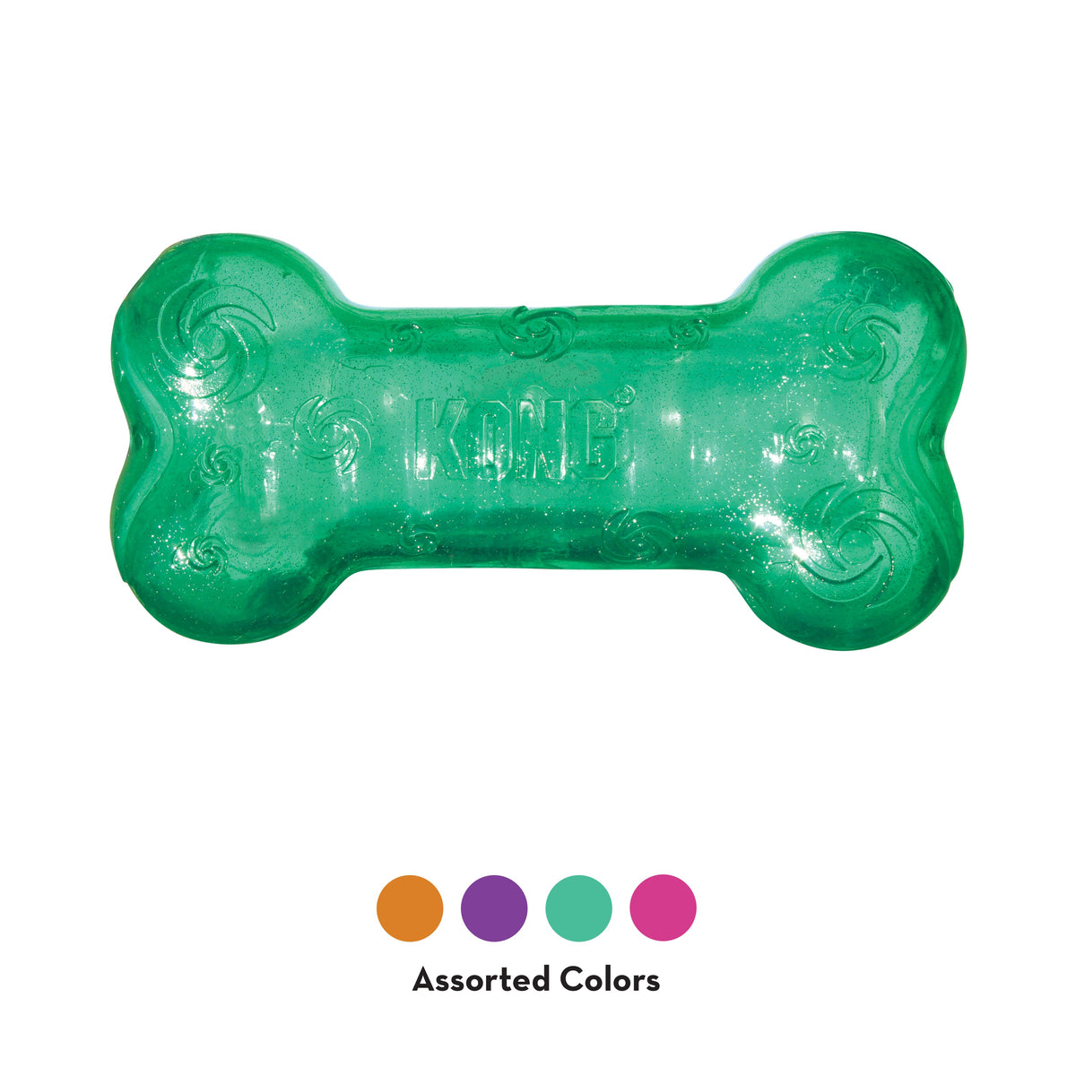 KONG® Squeezz® Crackle Bone Dog Fetch Toy Assorted Medium