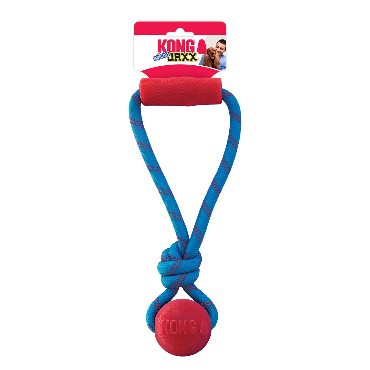 KONG® Jaxx Brights Tug w/Ball Dog Toy Assorted Medium