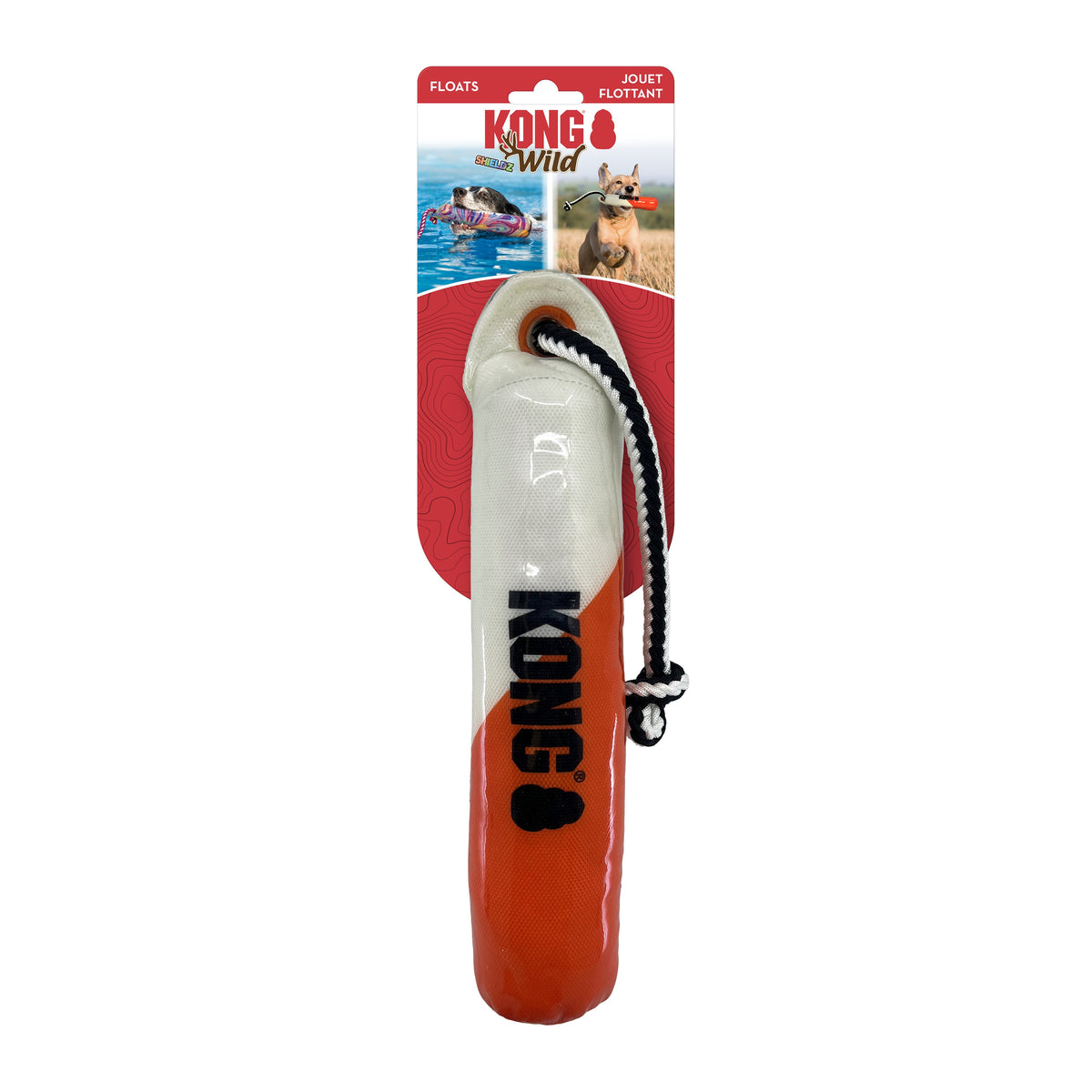 KONG® Wild Shieldz Training Dummy Dog Fetch Toy Orange/White Medium/Large