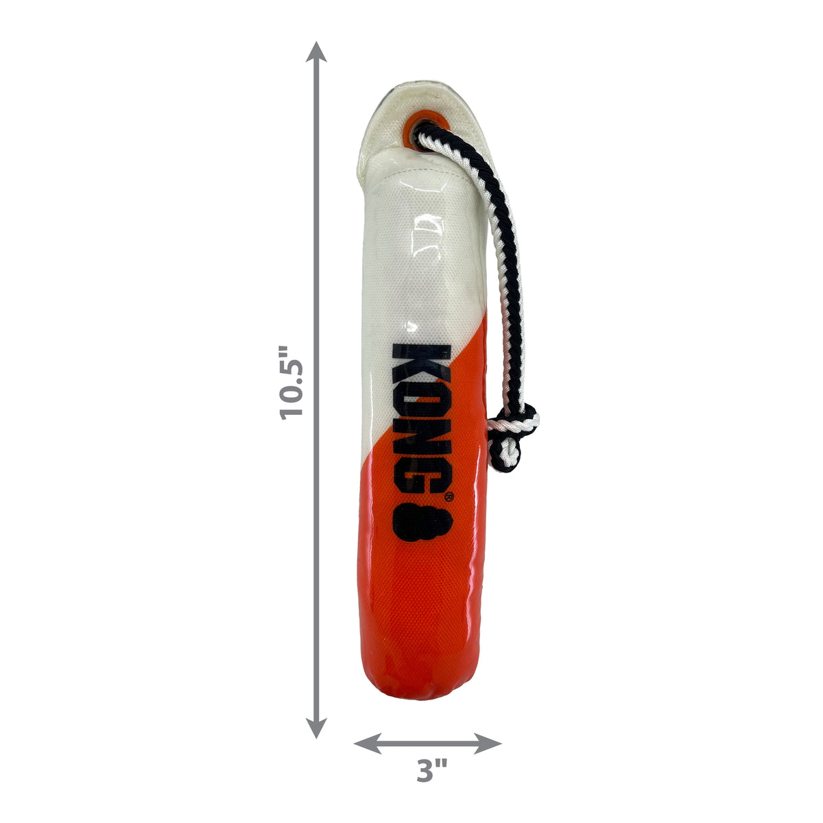 KONG® Wild Shieldz Training Dummy Dog Fetch Toy Orange/White Small/Medium