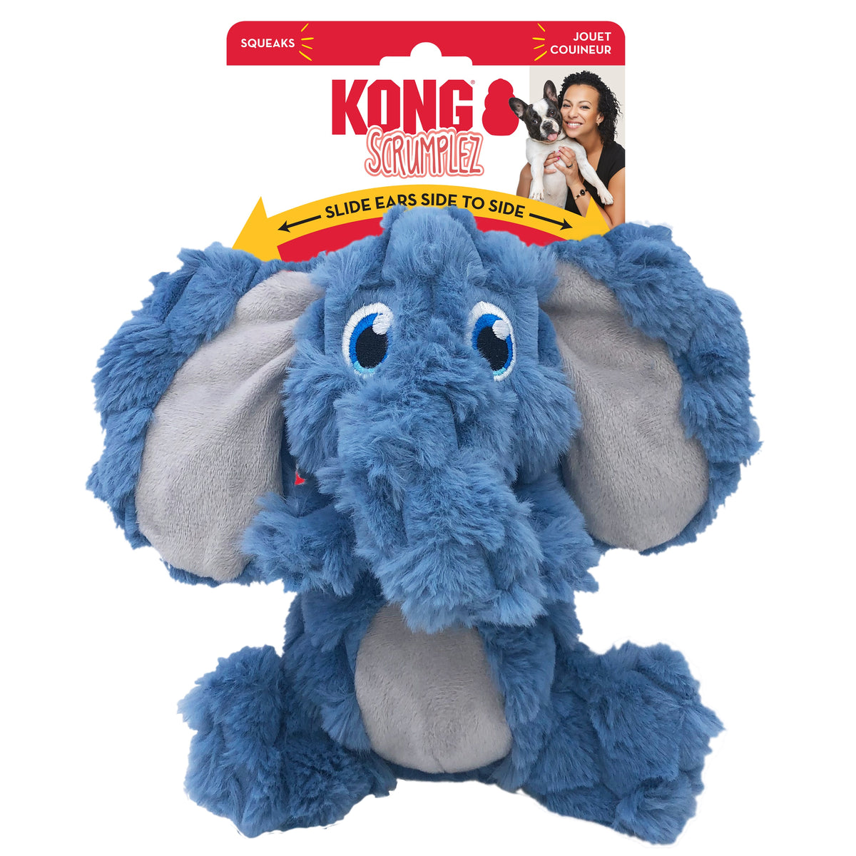 KONG® Scrumplez Elephant Dog Plush Toy Medium