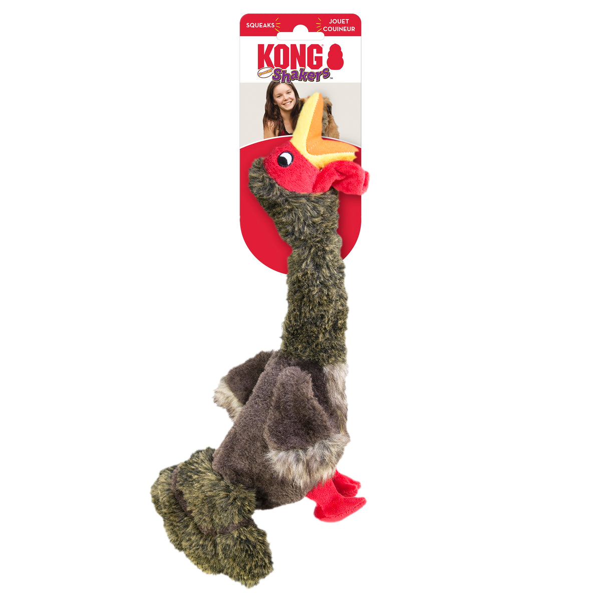 KONG® Shakers™ Honkers Turkey Dog Plush Toy Large
