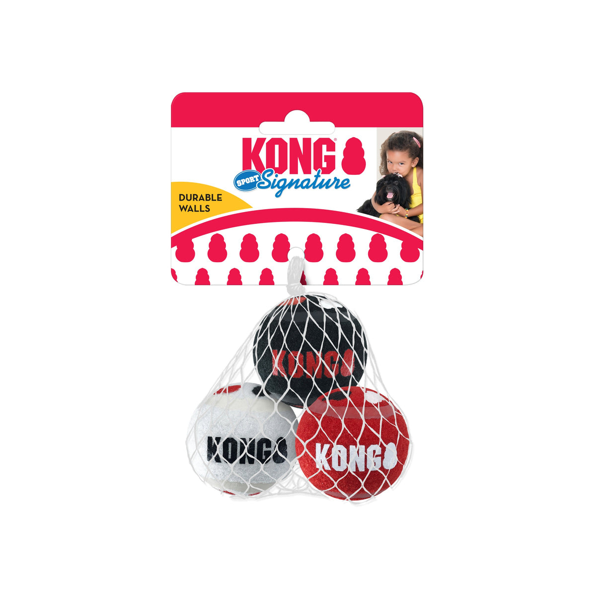 KONG® Signature Sport Balls Dog Fetch Toy Small 3pk