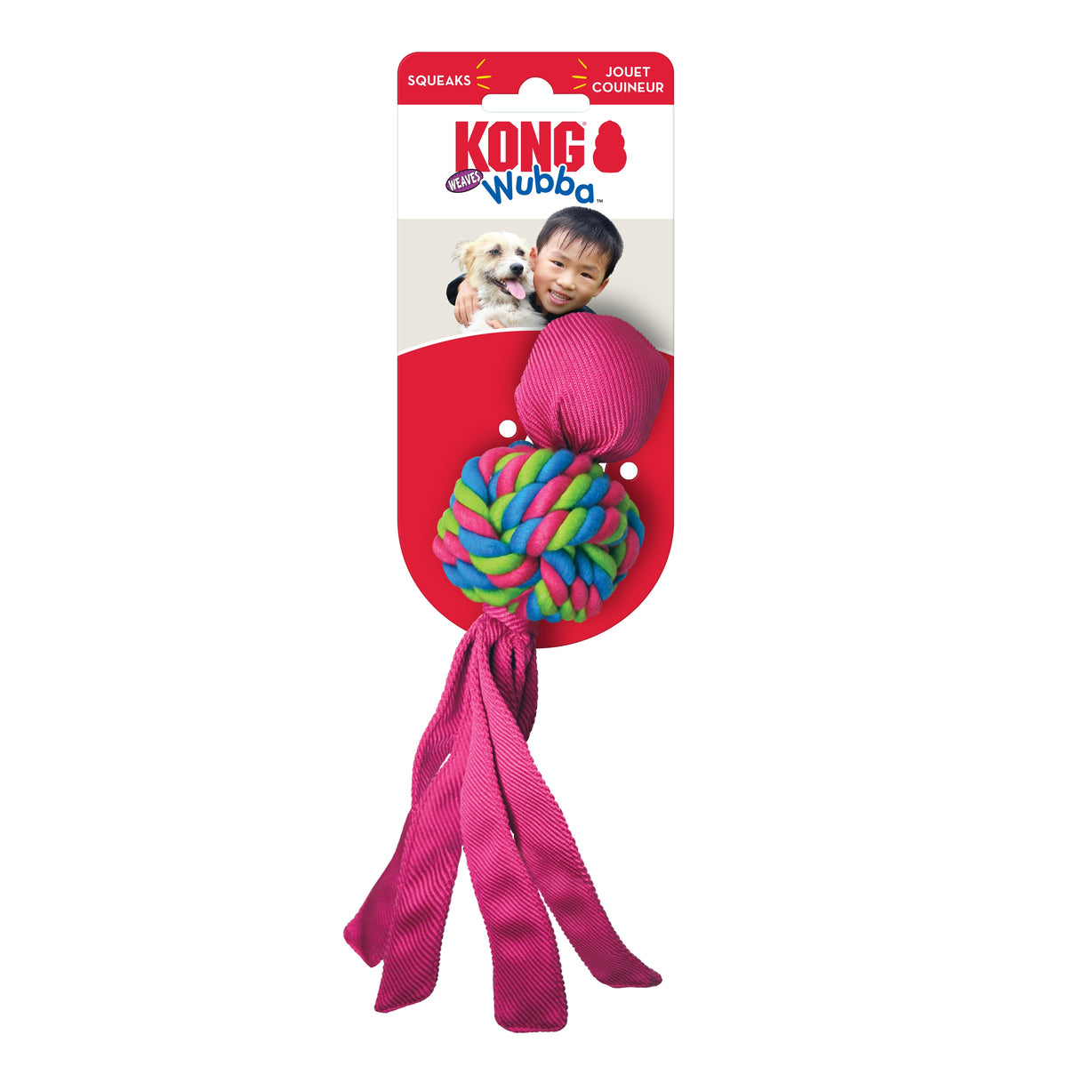 KONG® Wubba Weaves Dog Tug Toy Assorted Large