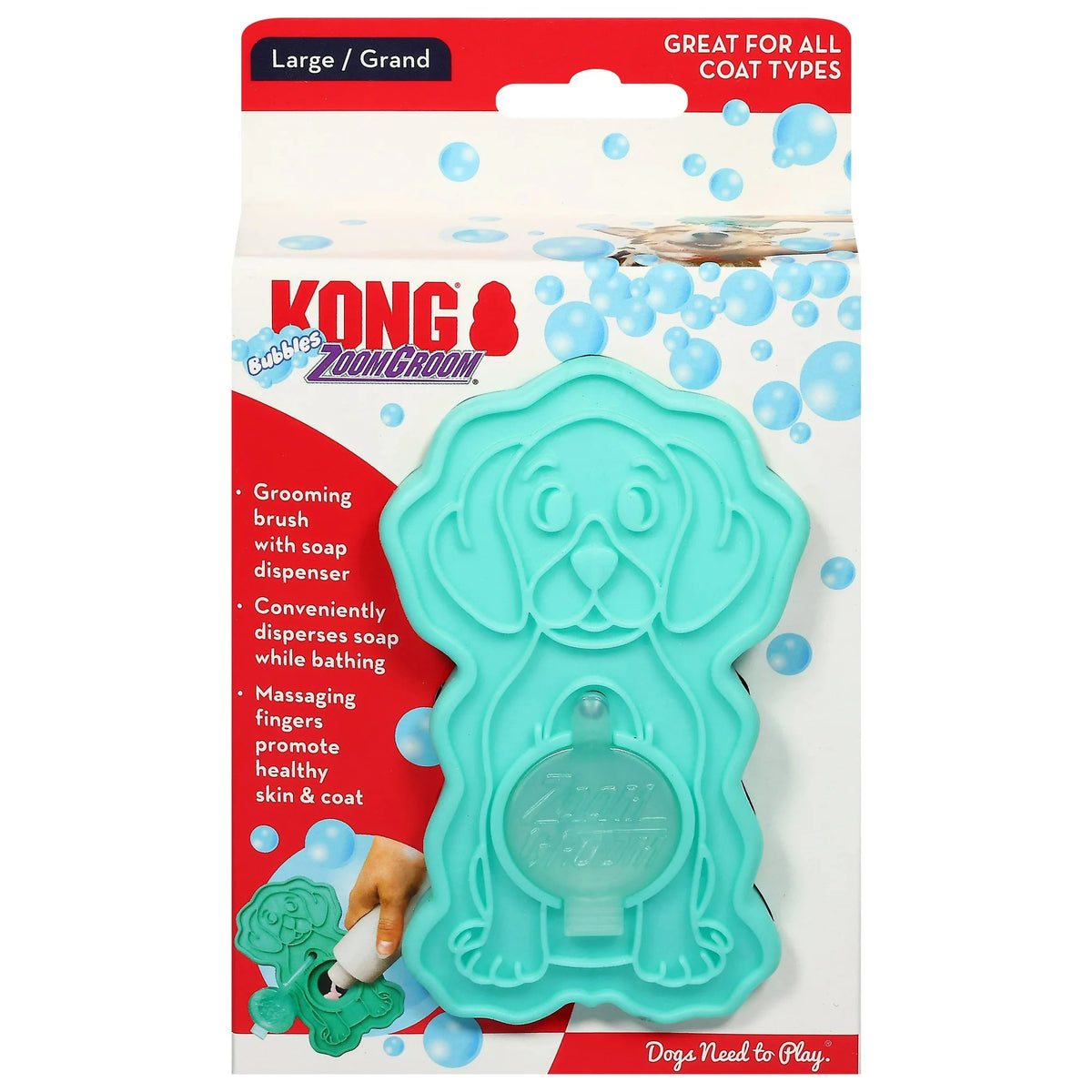 KONG® ZoomGroom® Bubbles Large