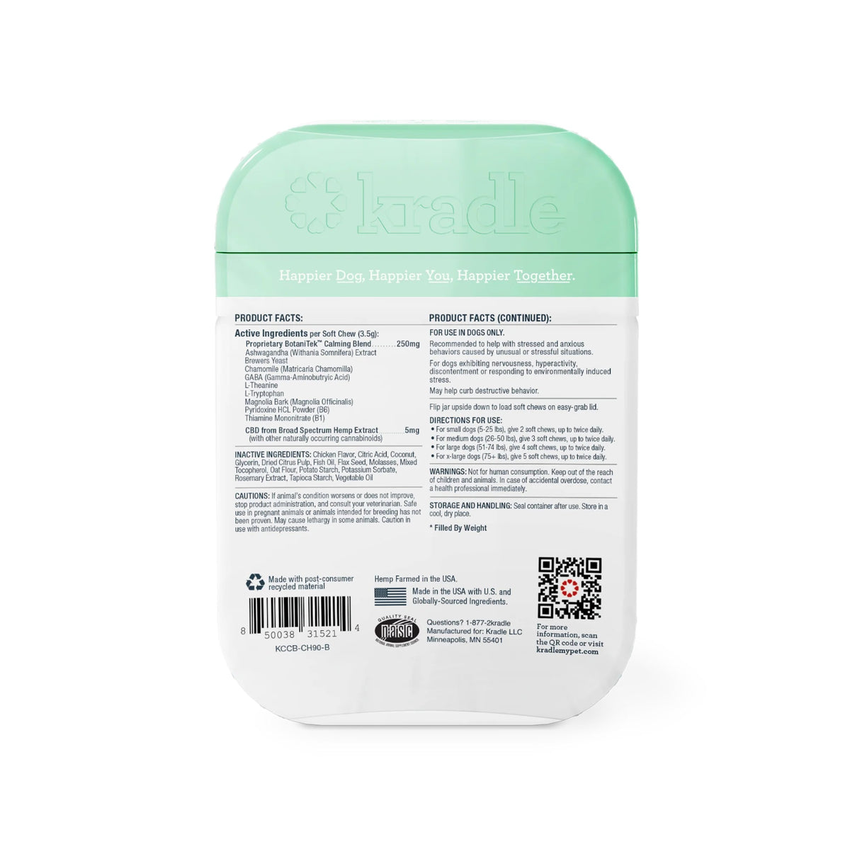 Kradle CBD Chews Chicken 90ct