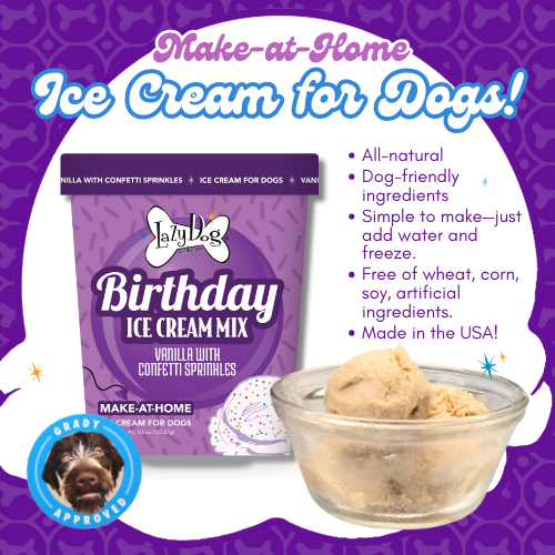 Lazy Dog Make at Home Birthday Ice Cream Mix w/Sprinkles Dog Treat 4.5oz