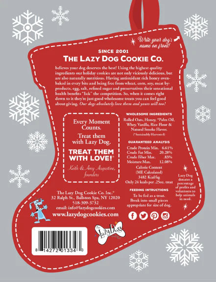 Lazy Dog Vanilla Shortbread Stocking Dog Treat