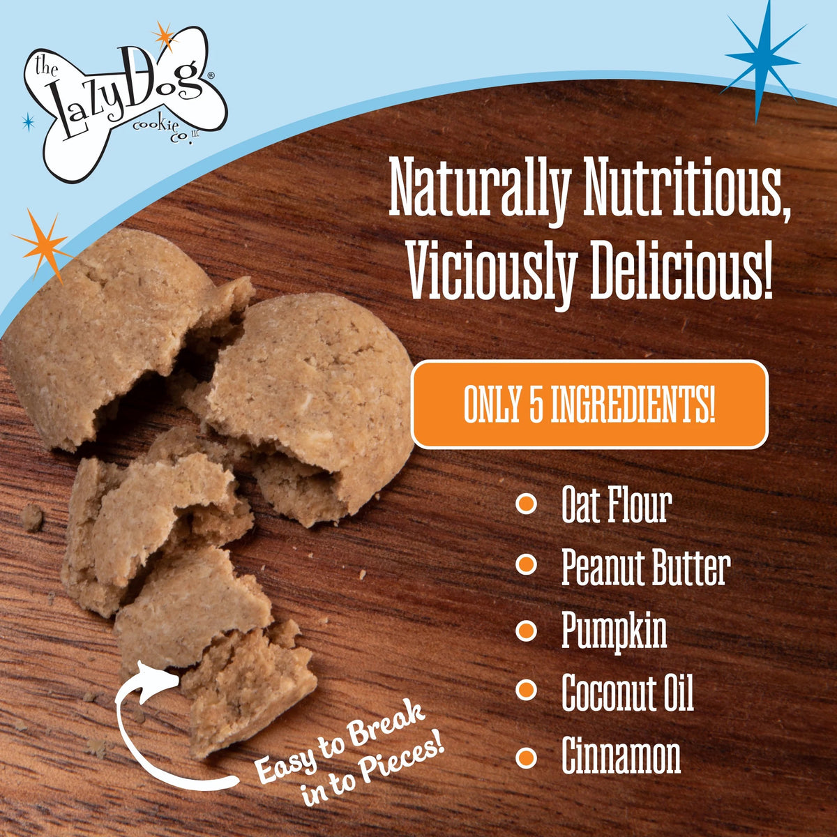 Lazy Dog Boxed Biscuits Cinnamon Swirled Peanut Butter WCSF 14 oz