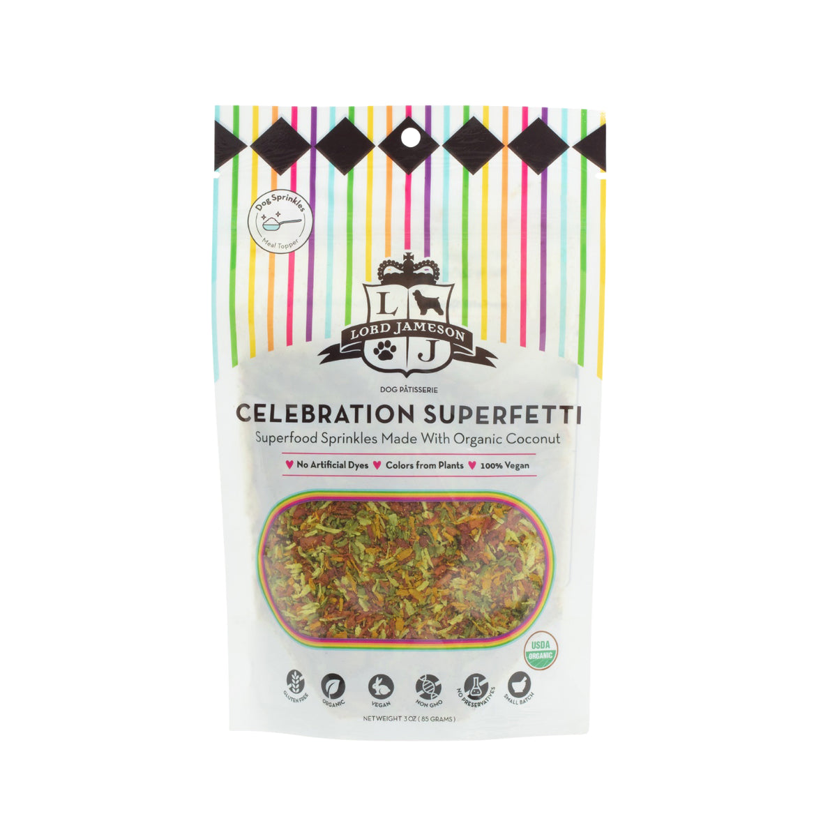 Lord Jameson Celebration SuperFetti Organic Dog Sprinkles 3oz