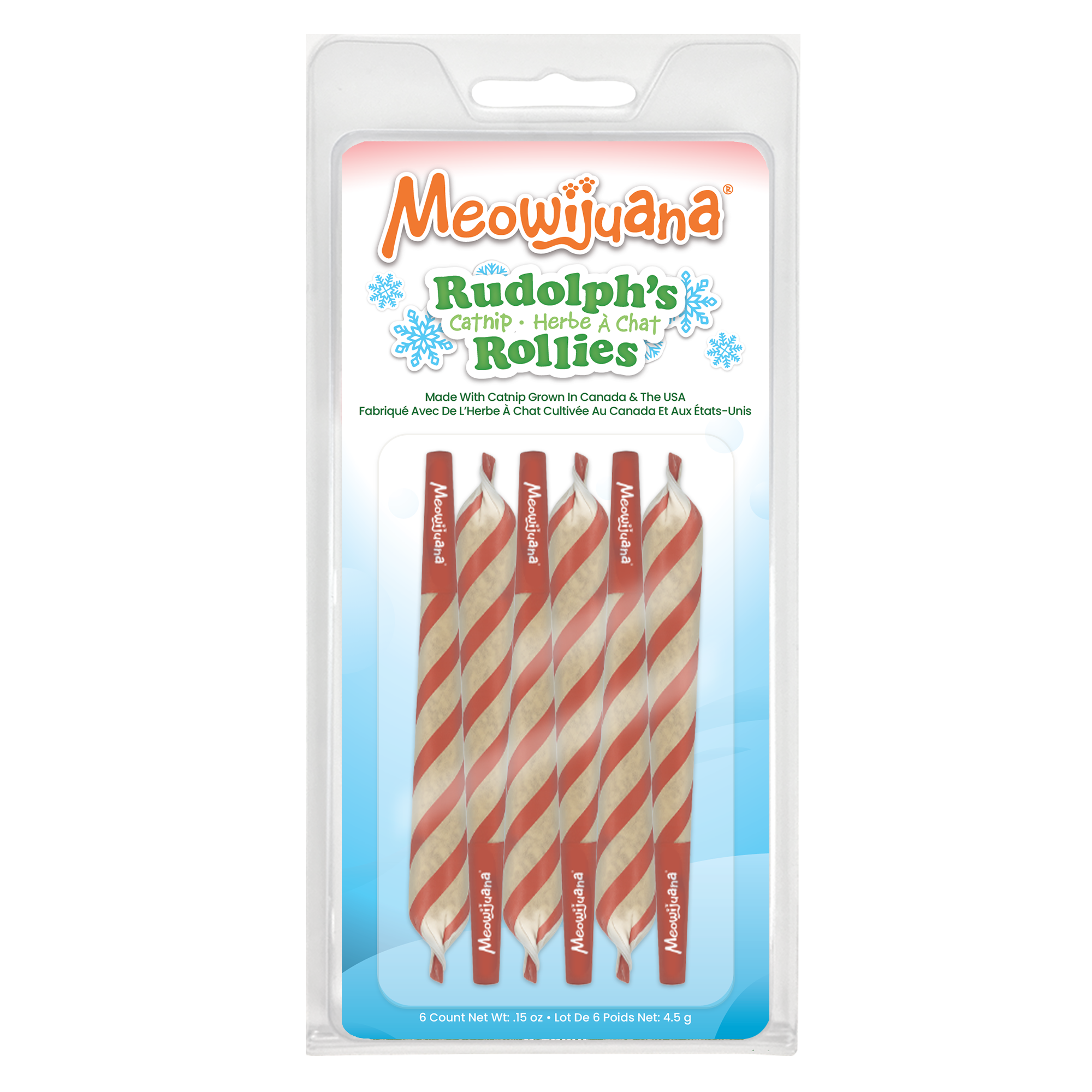 Meowijuana Seasonal Winter - Rudolph'S Rollies  Catnip Toy