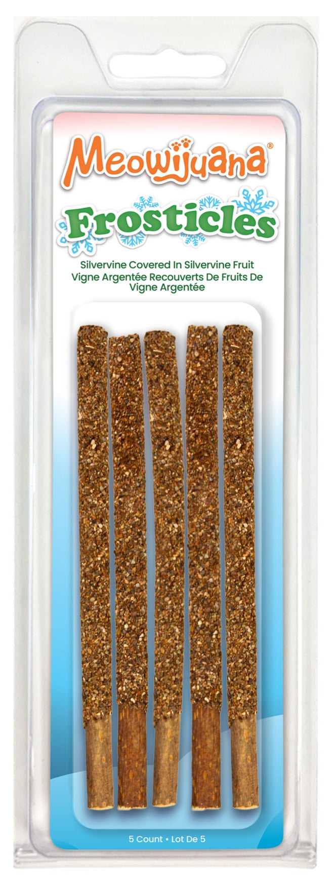 Meowijuana Seasonal Winter - Frosticles - Silvervine Stick With Fruit Catnip Toy