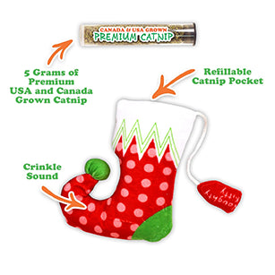 Meowijuana Get Stuffed Stocking Fillable Catnip Toy
