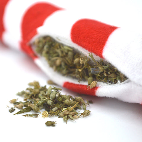Meowijuana Get Twisted Candy Cane Fillable Catnip Toy