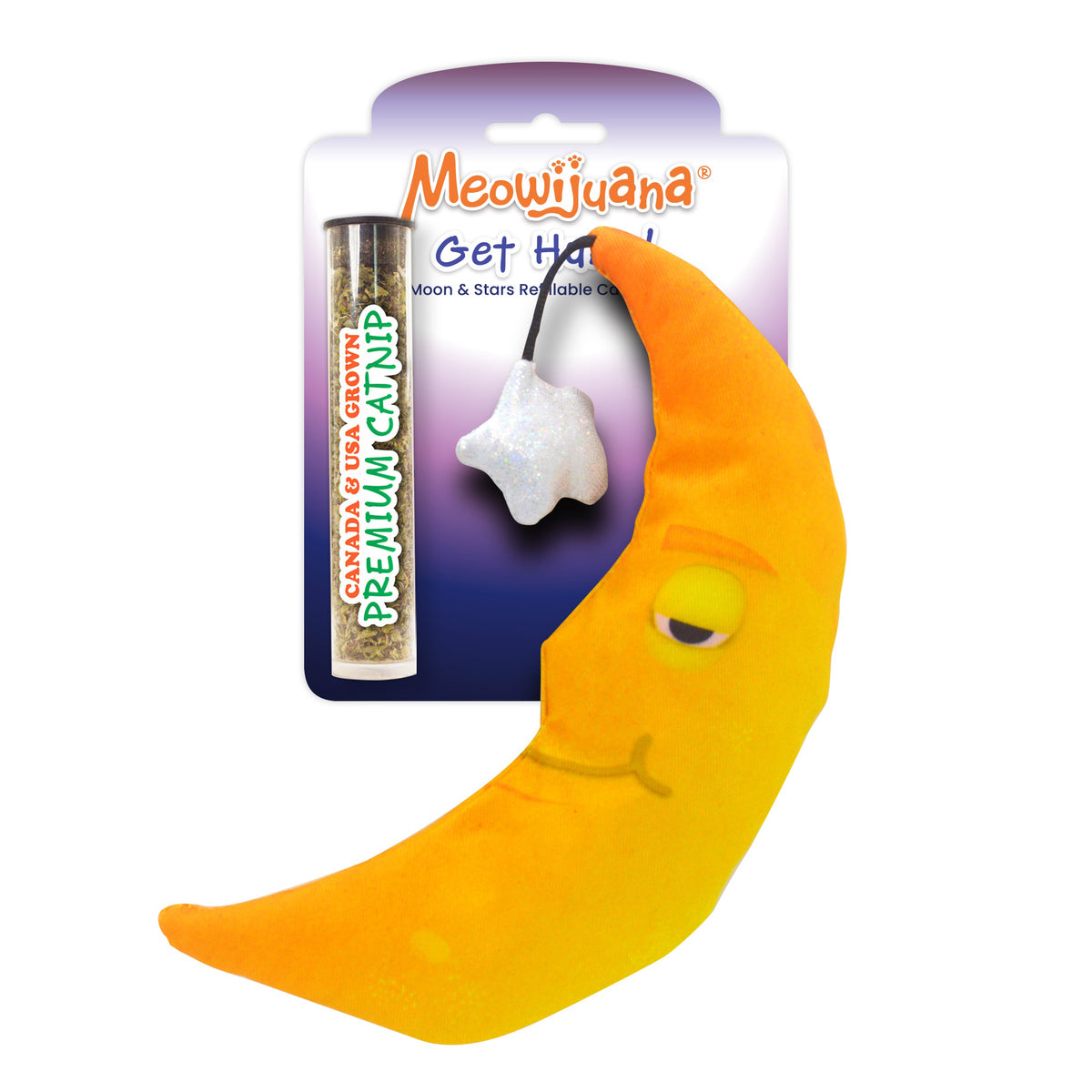 Meowijuana Get Hung Moon & Stars Cat Toy
