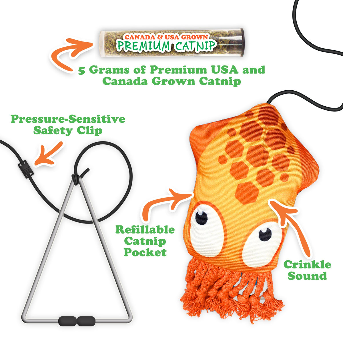 Meowijuana Jump 'n' Jamb Deep Sea Squid Cat Toy