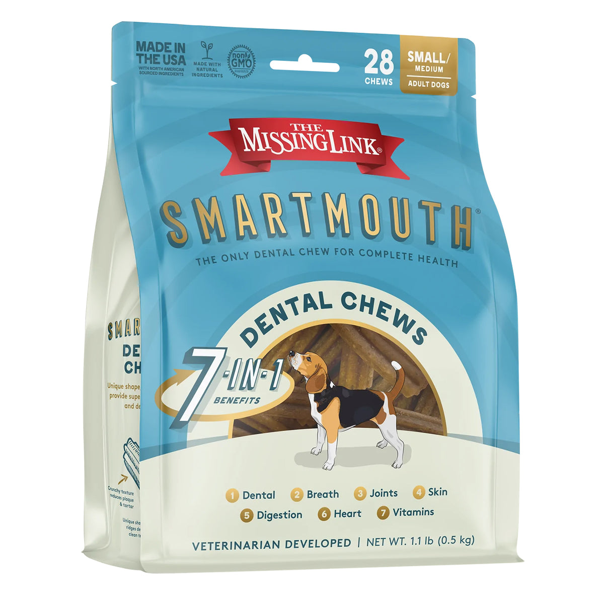 The Missing Link - SMARTMOUTH Dental Chew S/M Dog 28ct