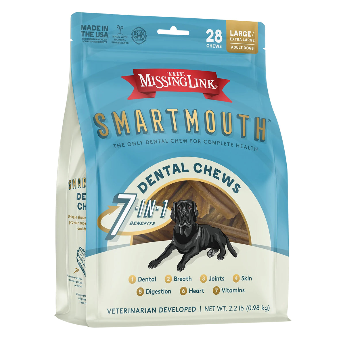 The Missing Link - SMARTMOUTH Dental Chew L/XL Dog 28ct