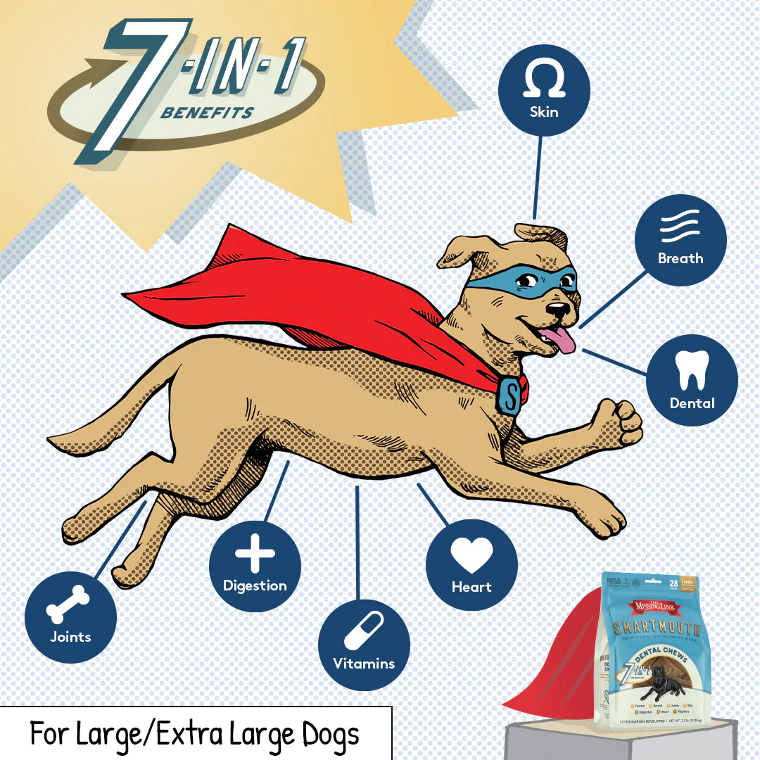 The Missing Link - SMARTMOUTH Dental Chew L/XL Dog 28ct