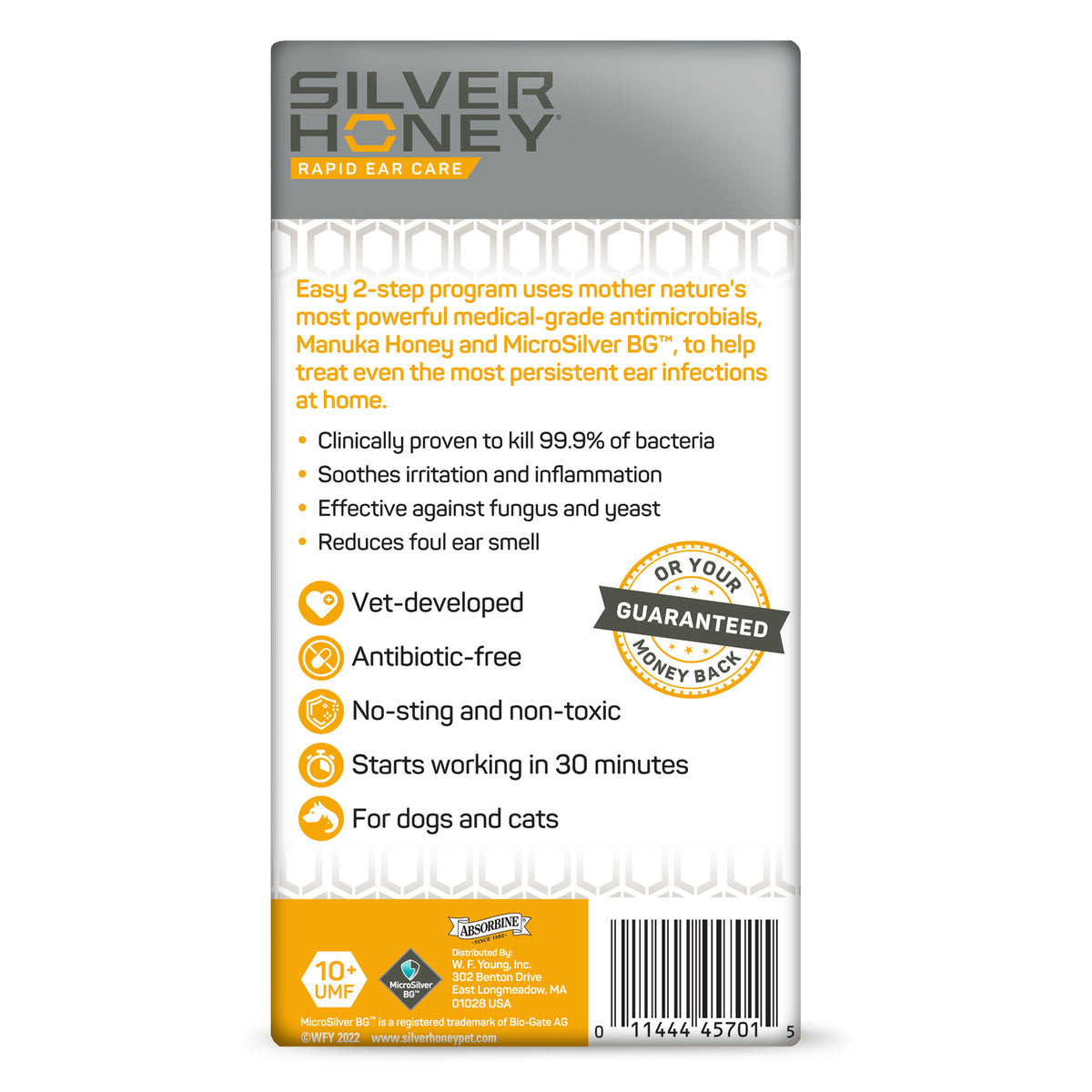 Absorbine Pet - Silver Honey Rapid Ear Care Vet Strength Ear Treatment