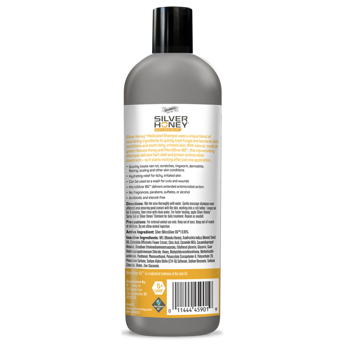 Absorbine Pet - Silver Honey Rapid Skin Relief Medicated Shampoo, 16 fl oz