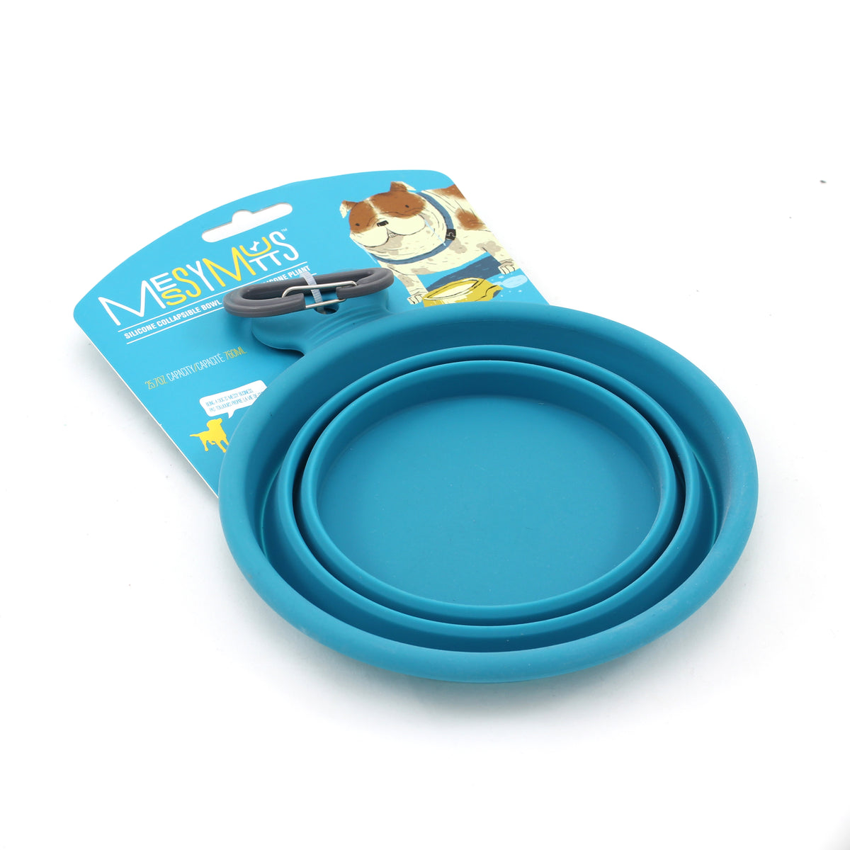 Messy Mutts Silicone Collapsible Bowl Blue