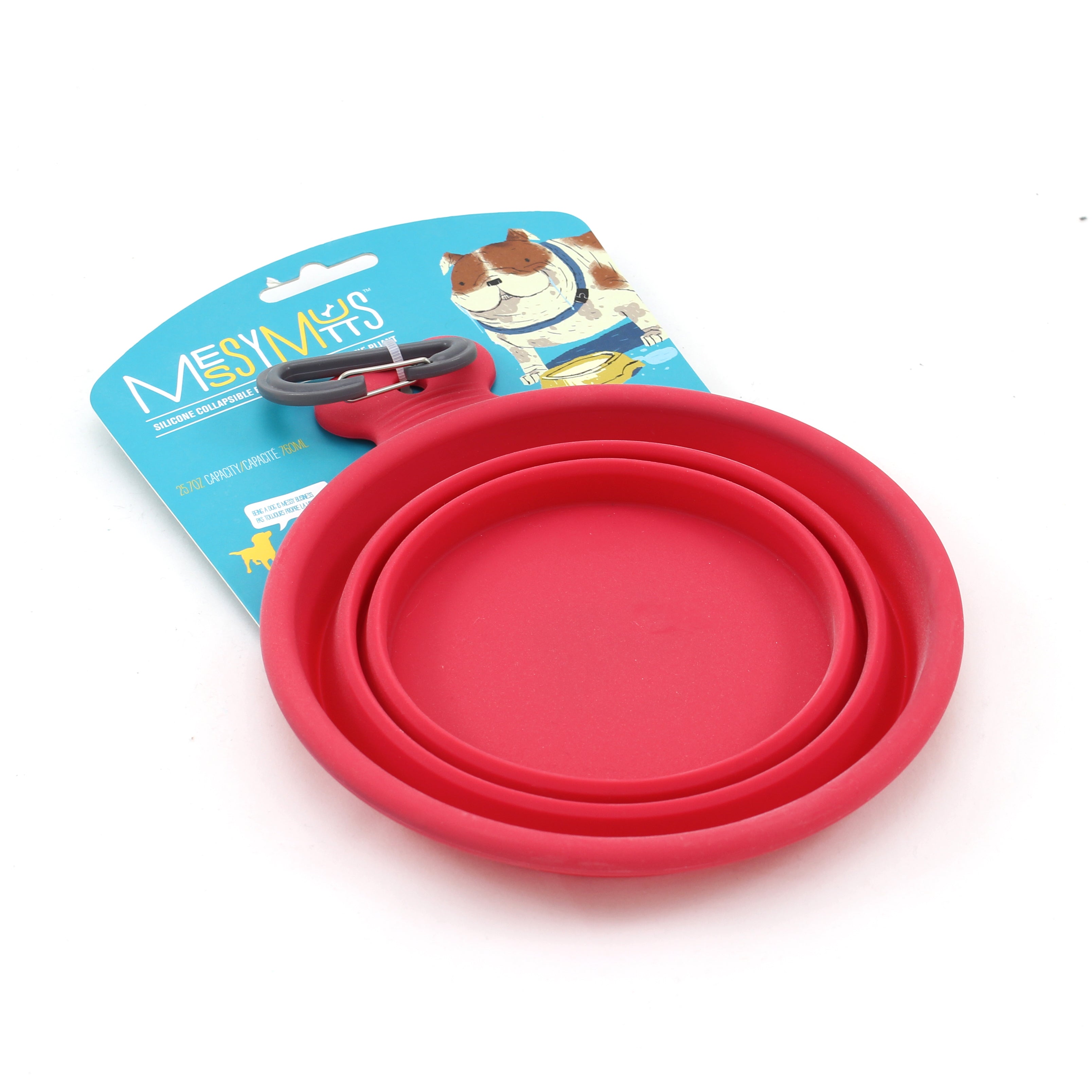 Messy Mutts Silicone Collapsible Bowl Watermelon Small