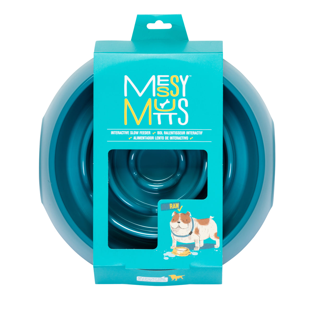 Messy Mutts Interactive Slow Feeder Blue 3 Cups
