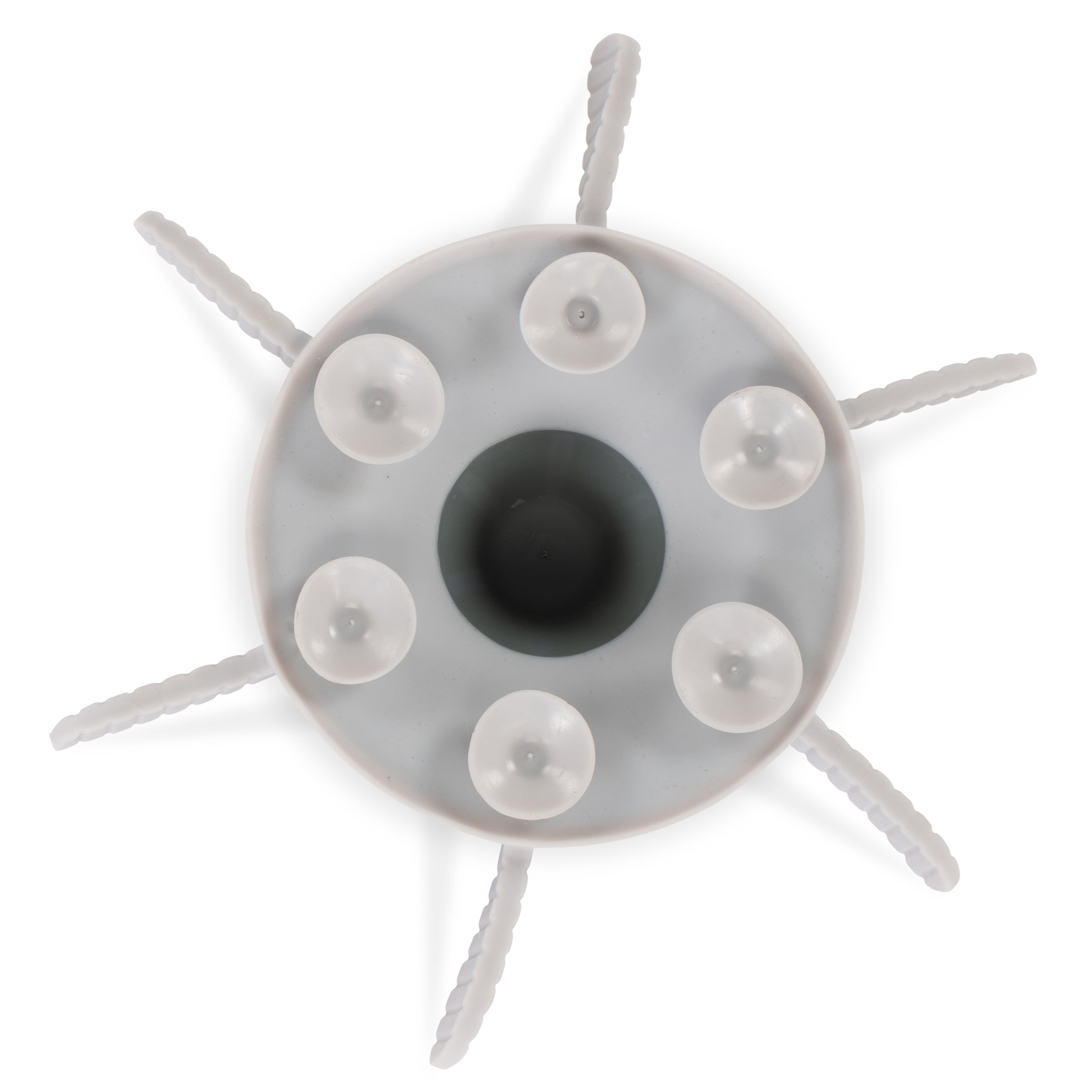 Messy Mutts Slow Feeder Bowl Insert with Suction Cool Grey 7.5" x 2"