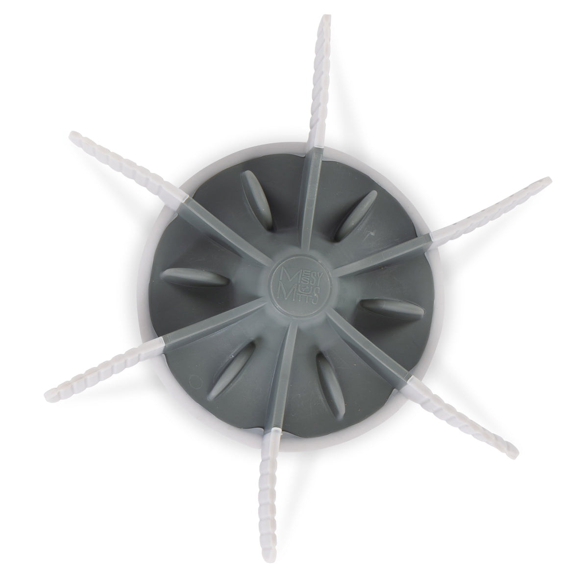 Messy Mutts Slow Feeder Bowl Insert with Suction Cool Grey 7.5" x 2"