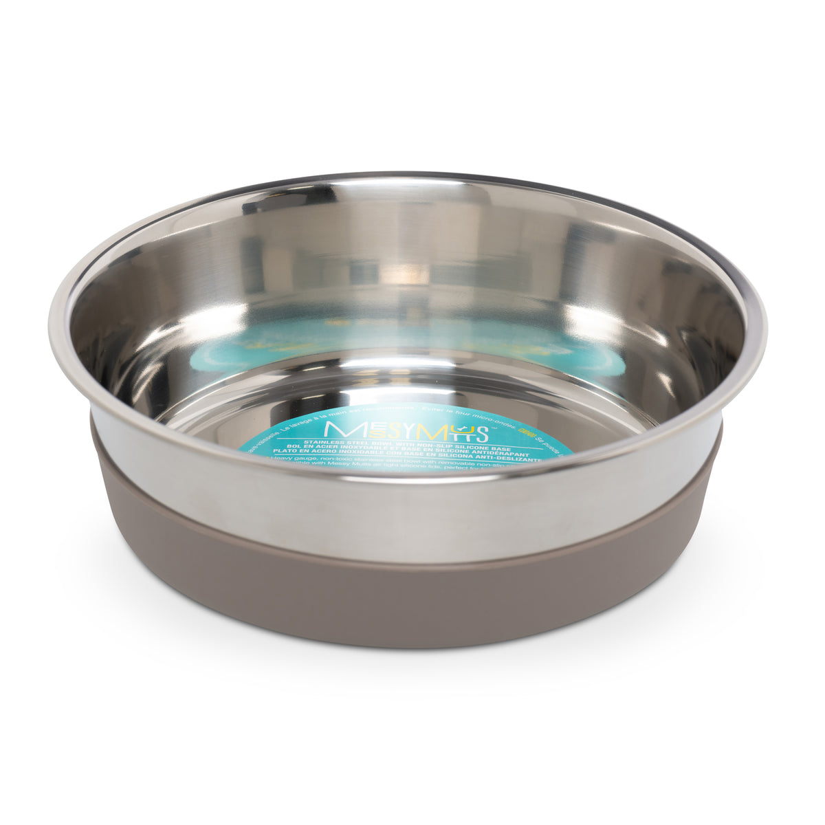 Messy Mutts Heavy Stainless Bowl w/Removable Silicone Base XL