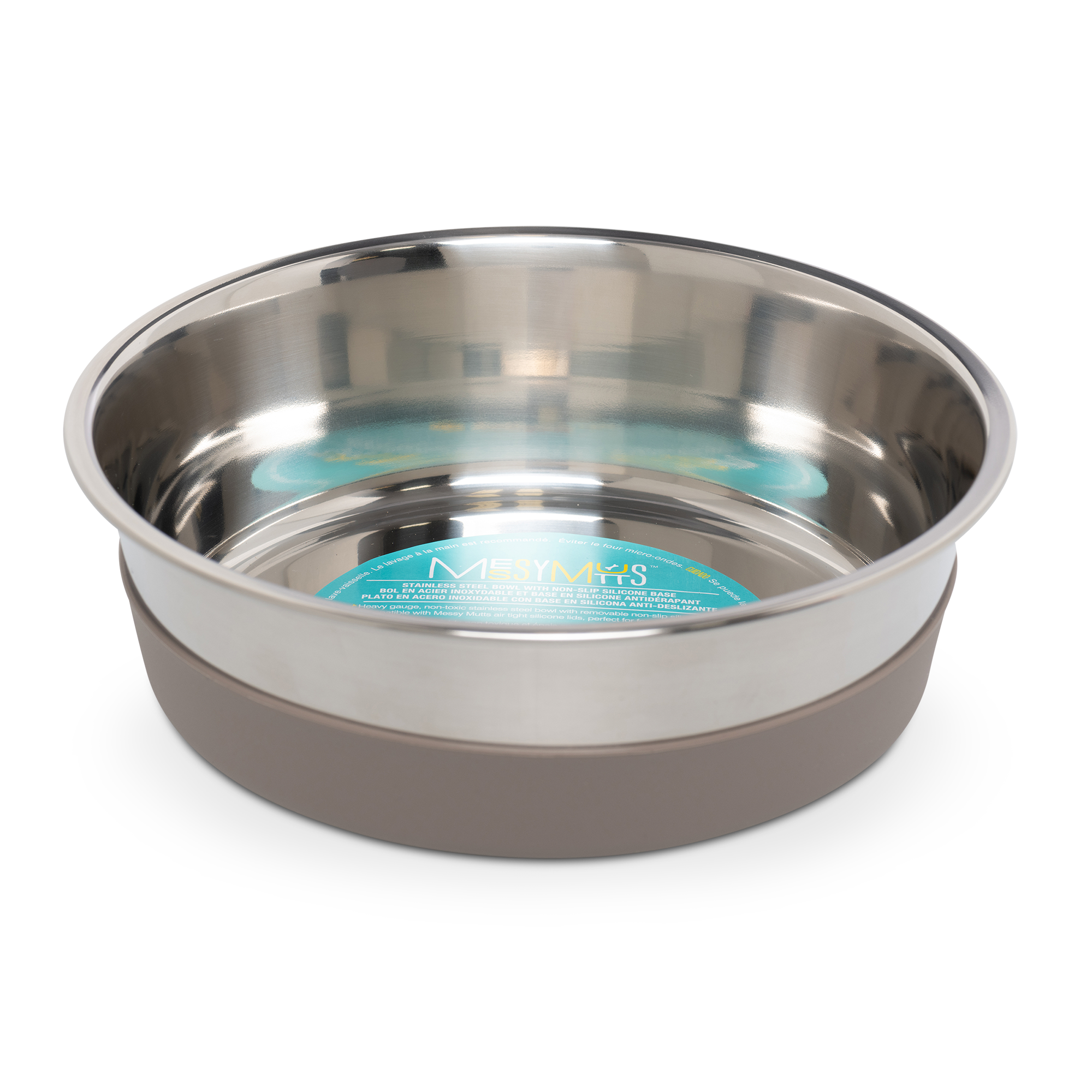 Messy Mutts Heavy Stainless Bowl w/Removable Silicone Base XL