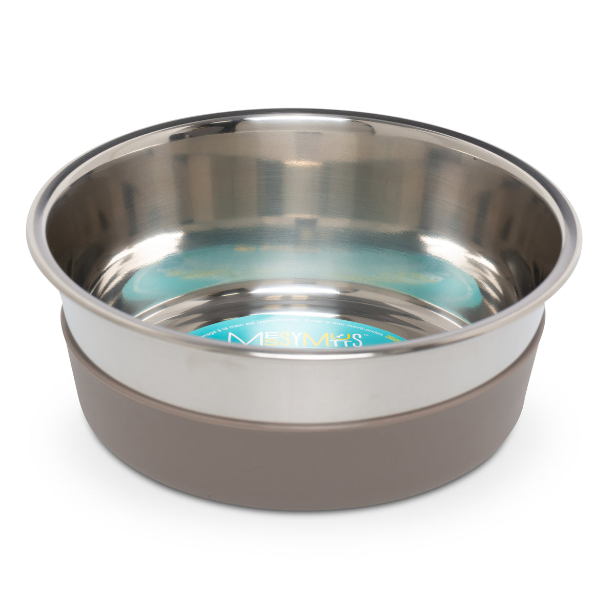 Messy Mutts Heavy Stainless Bowl w/Removable Silicone Base Large