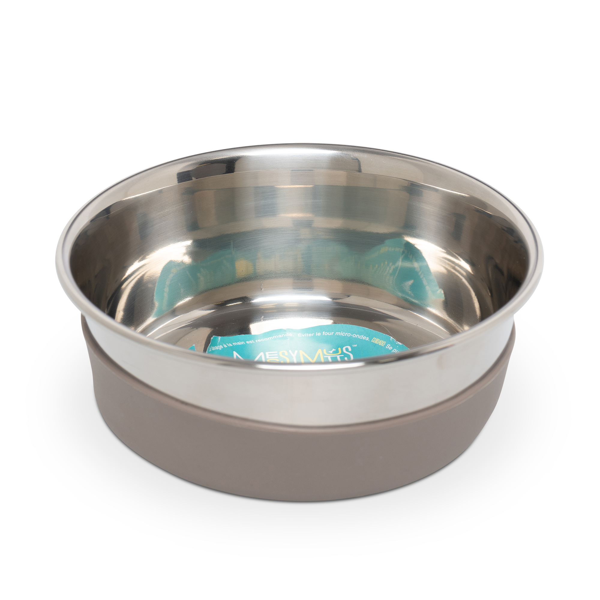 Messy Mutts Heavy Stainless Bowl w/Removable Silicone Base Medium