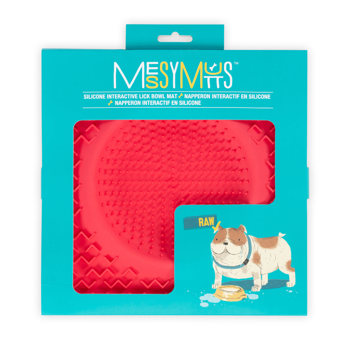 Messy Mutts Silicone Therapeutic Dog Lick Bowl Mat Watermelon 10" x 10"