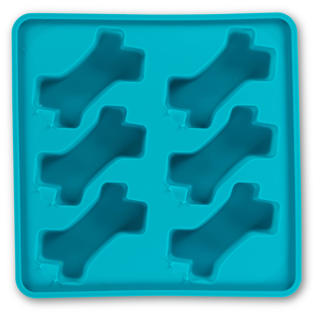 Messy Mutts Framed Silicone Popsicle Mold Bone Shape Blue 10" x 10"