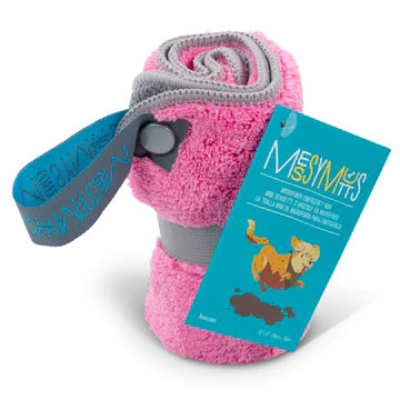 Messy Mutts Microfiber Dual Sided Emergency Mini Towel with Clip Assorted 20ct 10" x 10" CDU