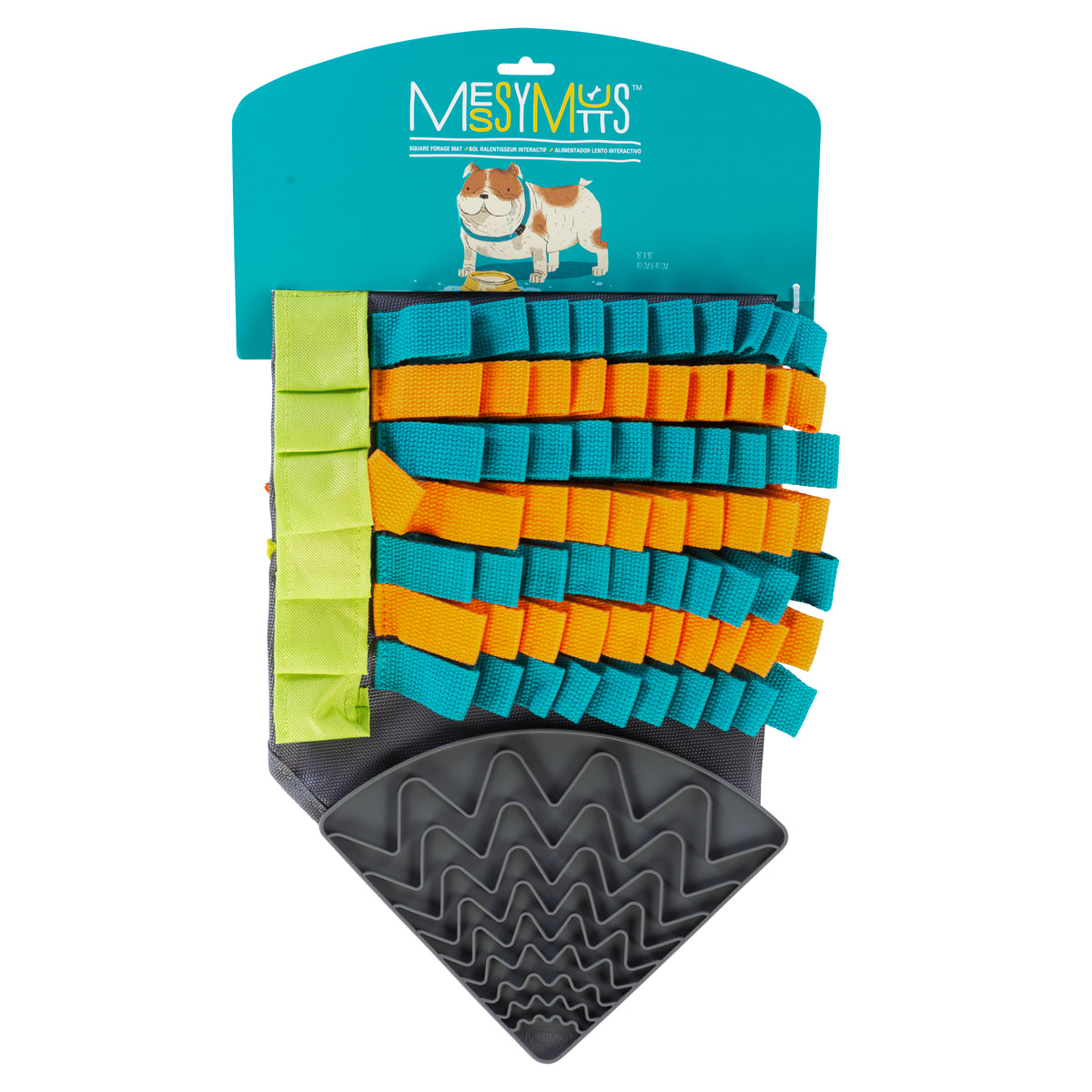 Messy Mutts Square Forage/Snuffle Mat 16" with Suction