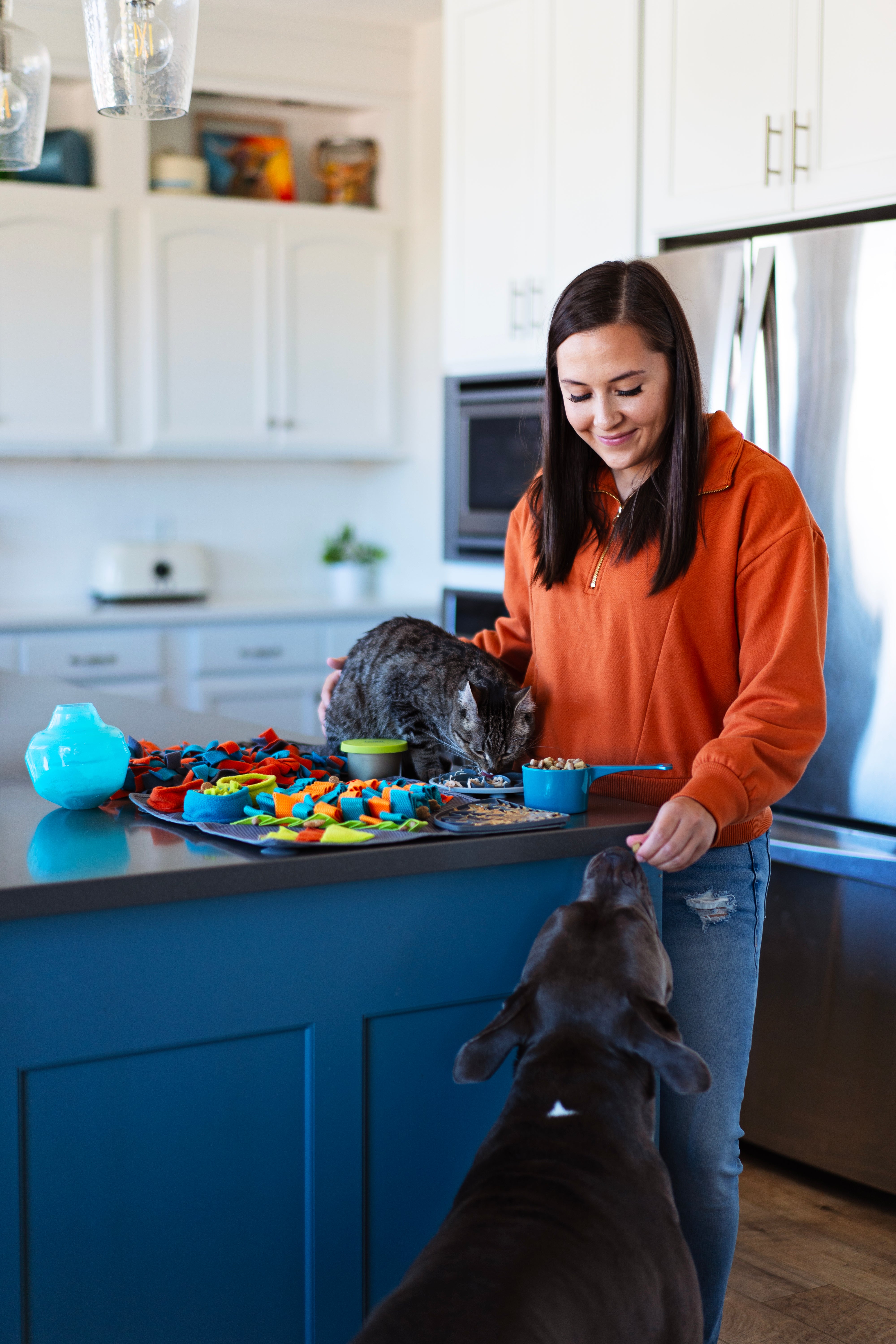 Messy Mutts Square Forage/Snuffle Mat 16" with Suction