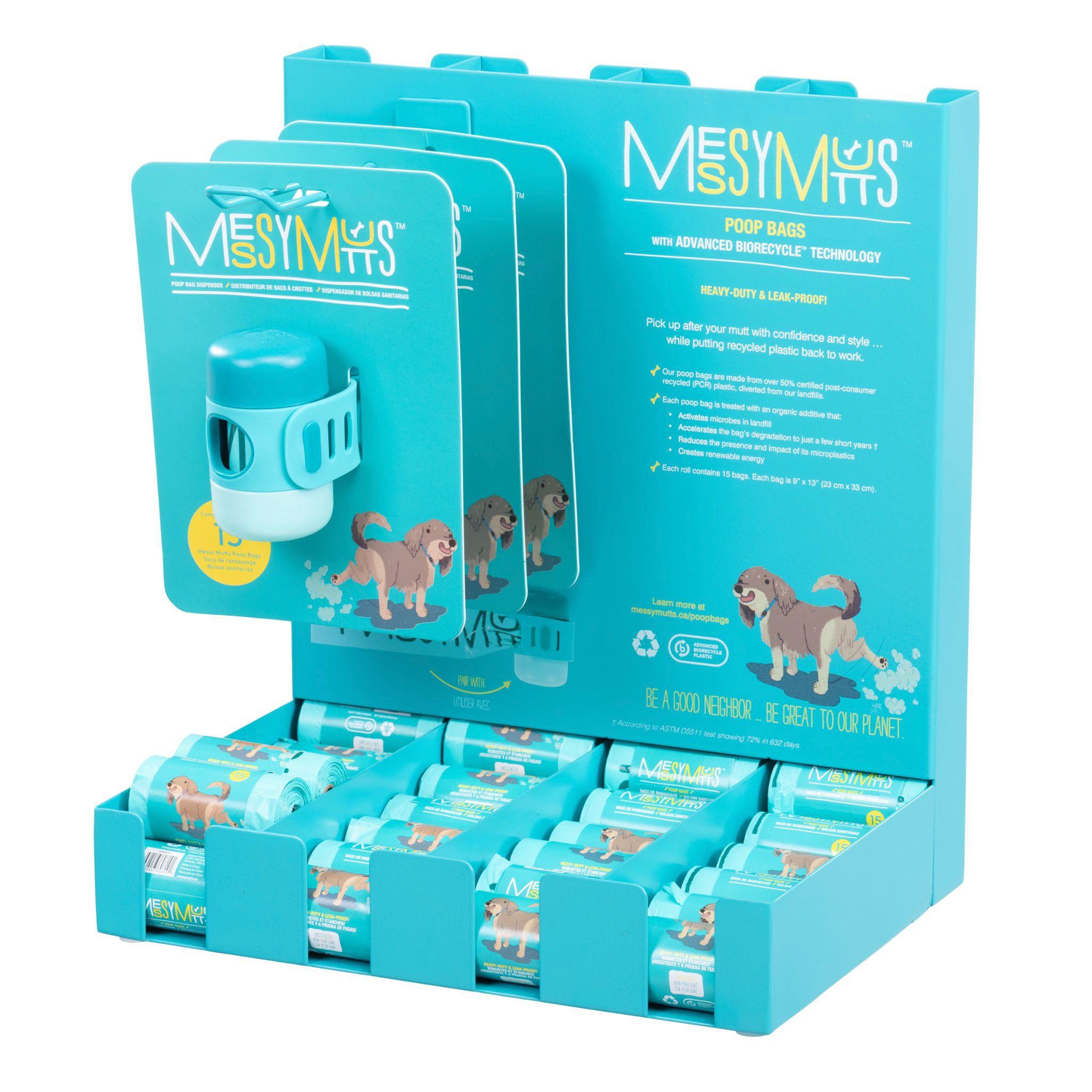 Messy Mutts BioRecycle™ Poop Bag Counter Display