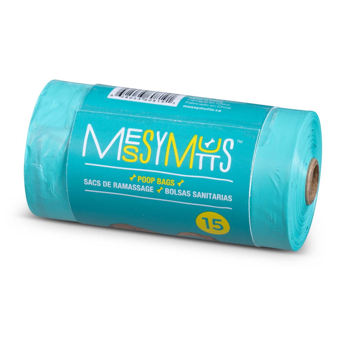 Messy Mutts Advanced Biorecycle Poop Bag, 24 Refill Rolls, Individual Pkg