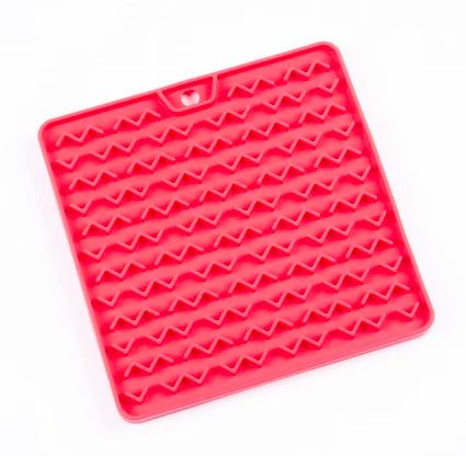 Messy Cats Silicone Reversible Interactive Feeding and Licking Mat Watermelon 5.5" x 5.5"