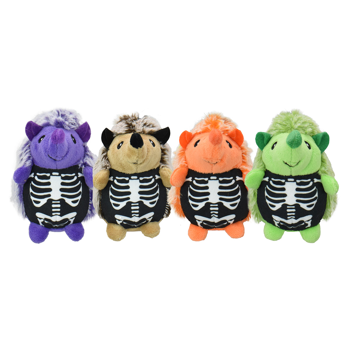 Halloween Skeleton Hedgehog Dog Toy 4" Assorted