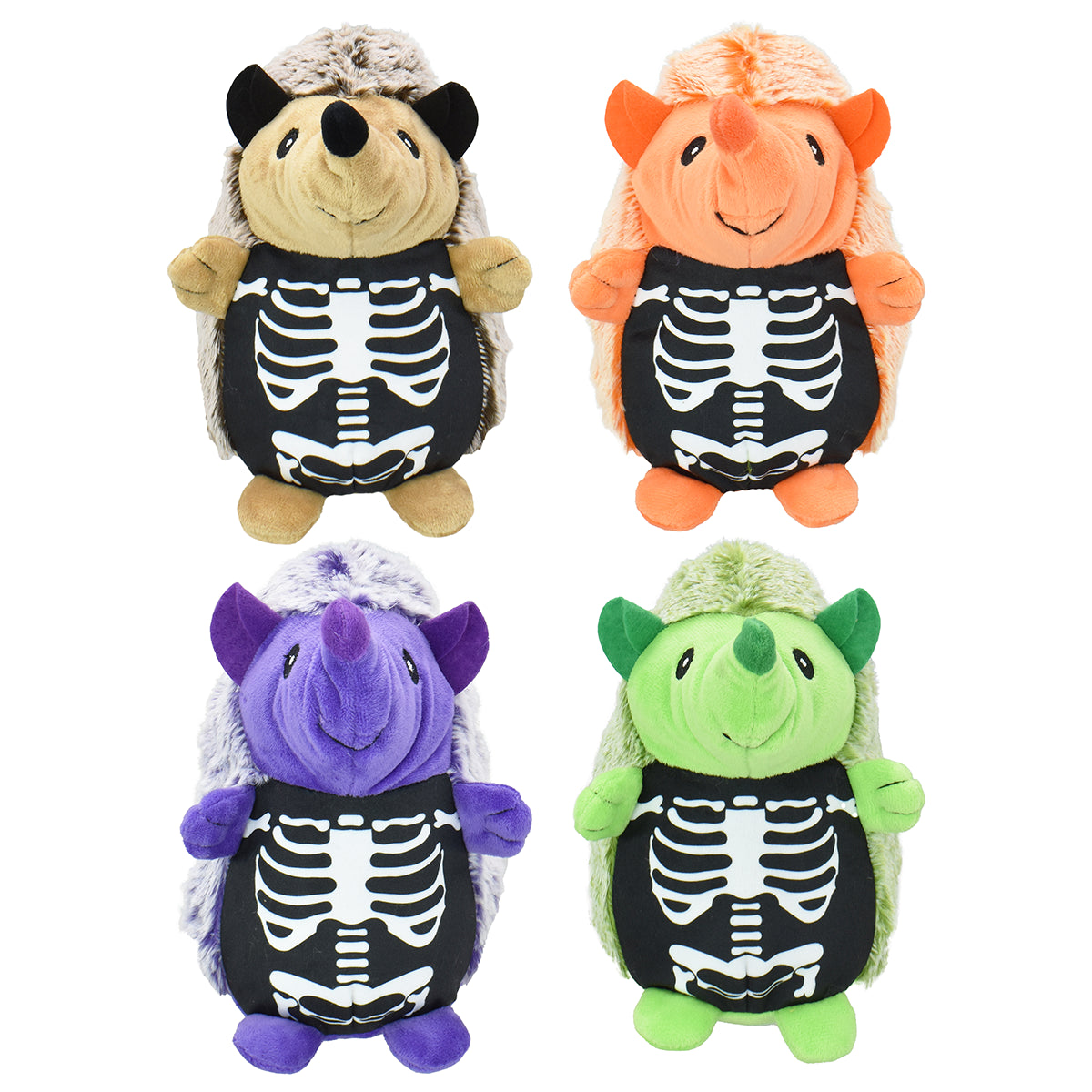 Halloween Skeleton Hedgehog Dog Toy 8" Assorted