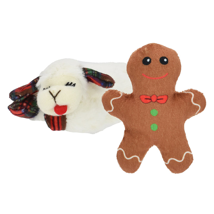 Multipet Lamb Chop® Holiday Cat Toy 2pk Assorted