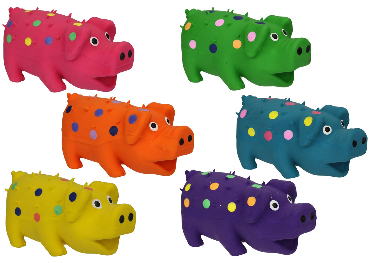 Multipet Globlets Latex Dog Chew Toy Assorted Colors Small 4"
