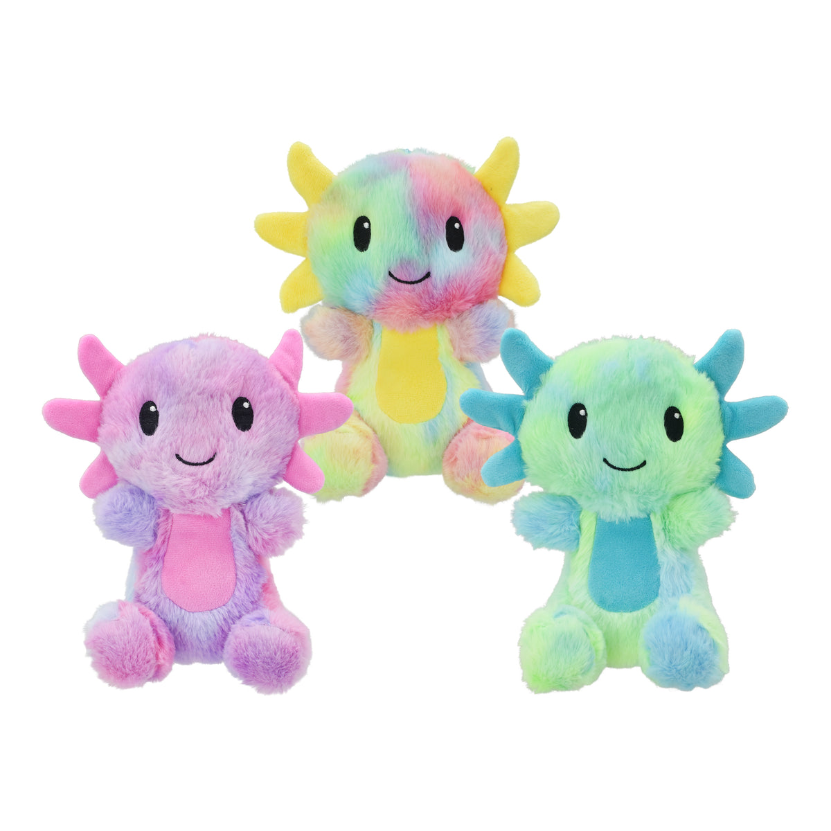 Multipet Axolotl Plush Dog Toy Medium Tie Dye